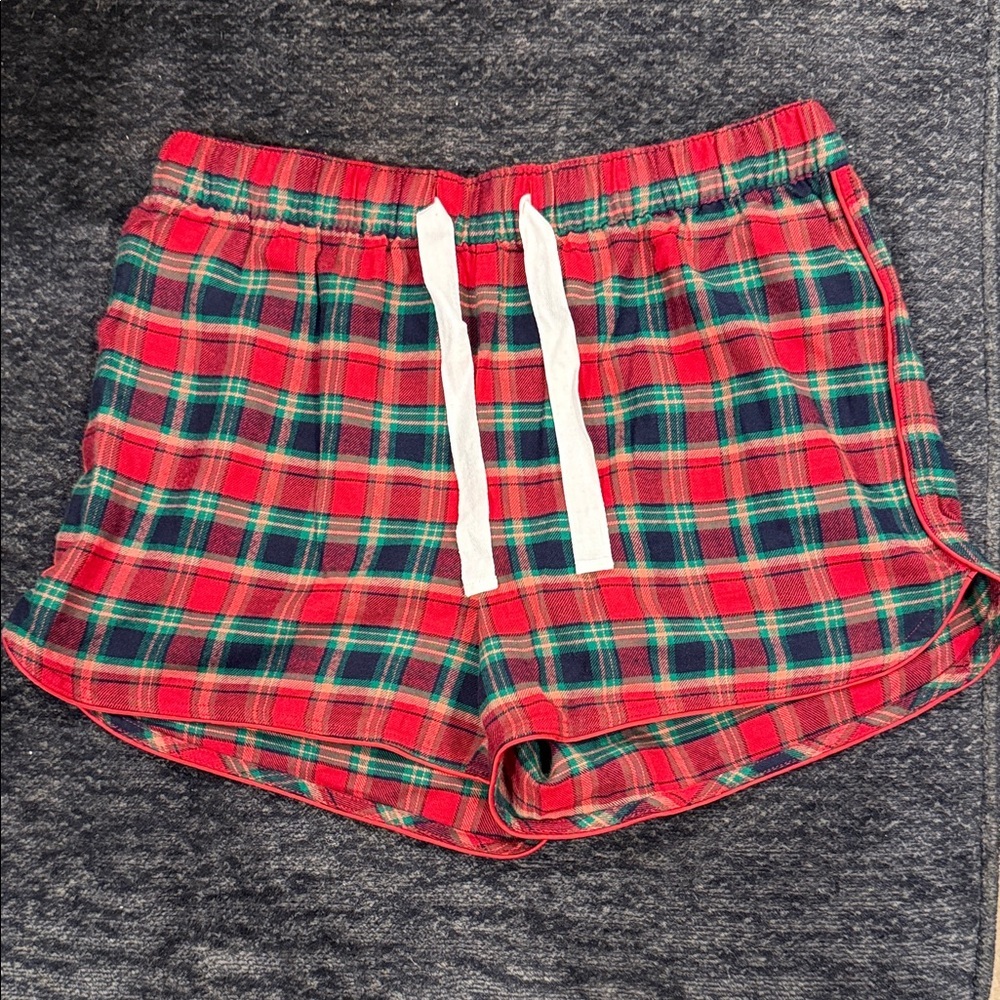 GAP Plaid Athletic Shorts - Red and Green